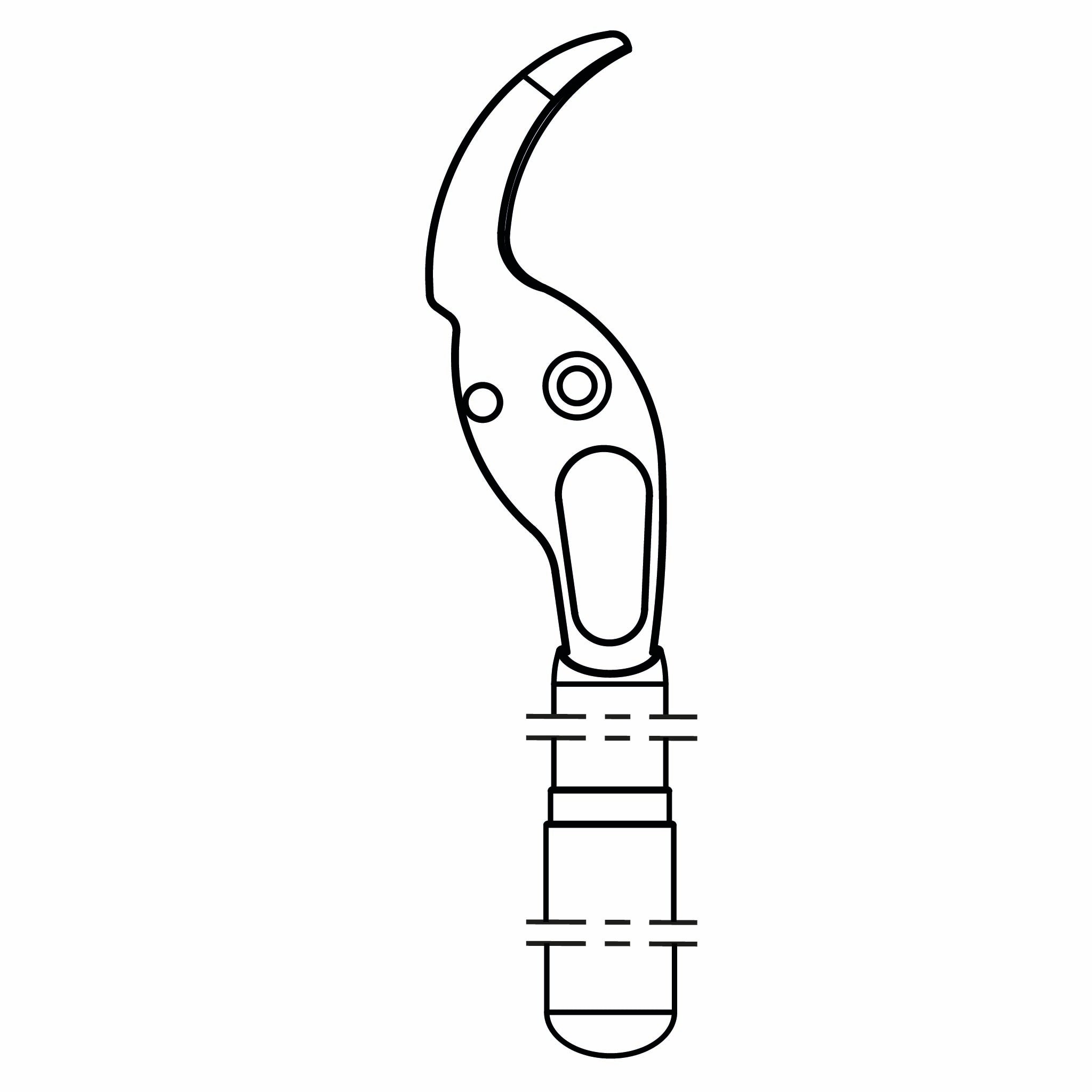 Repuesto Felco: Contrahoja Para Tijerón Felco 220 con mango incluído