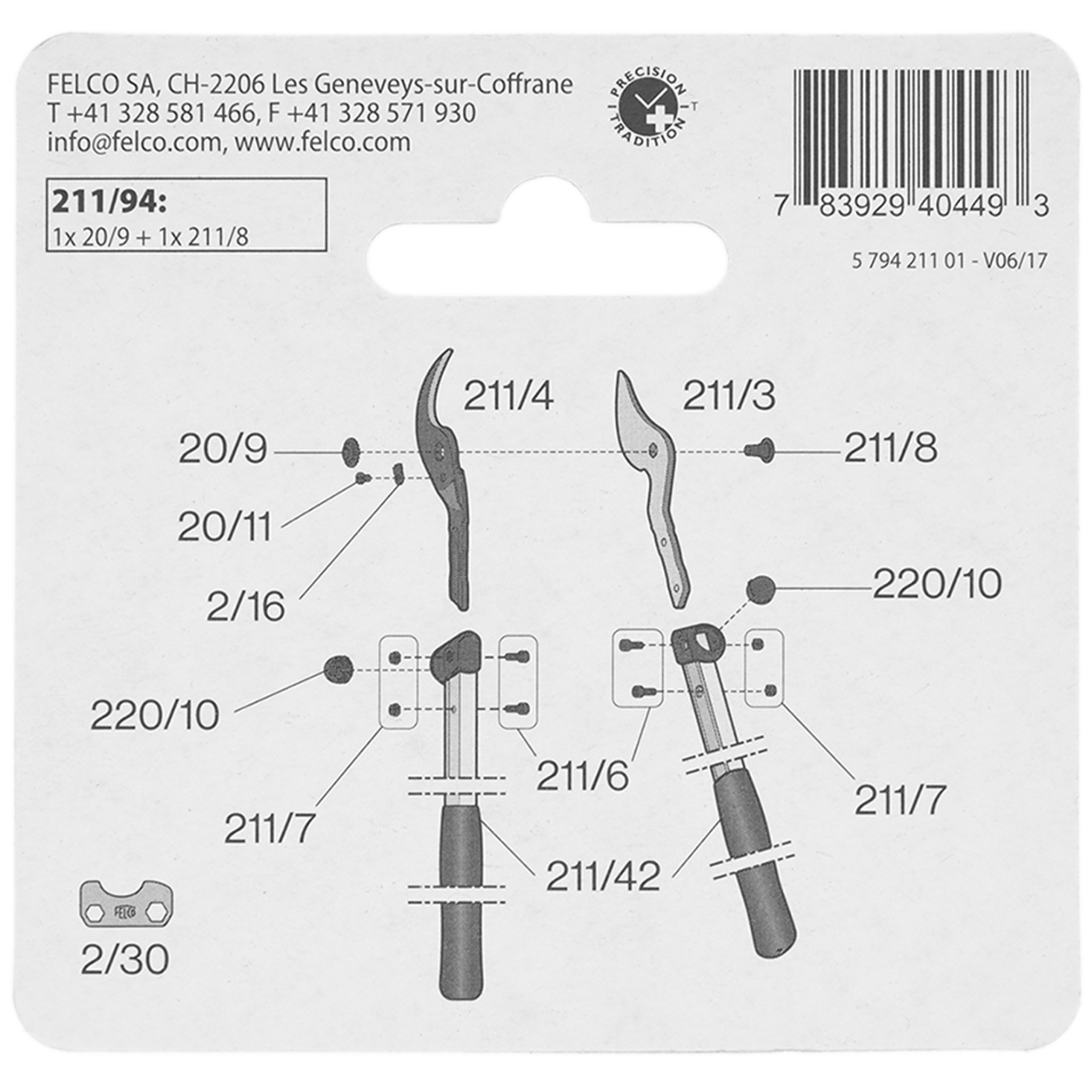 Juego tuerca + perno central para tijerones 201 y 211
