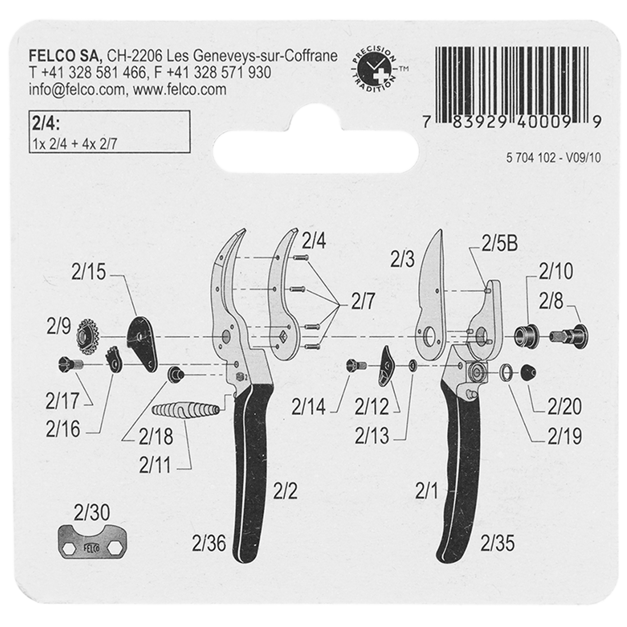 Contrahoja Felco 2