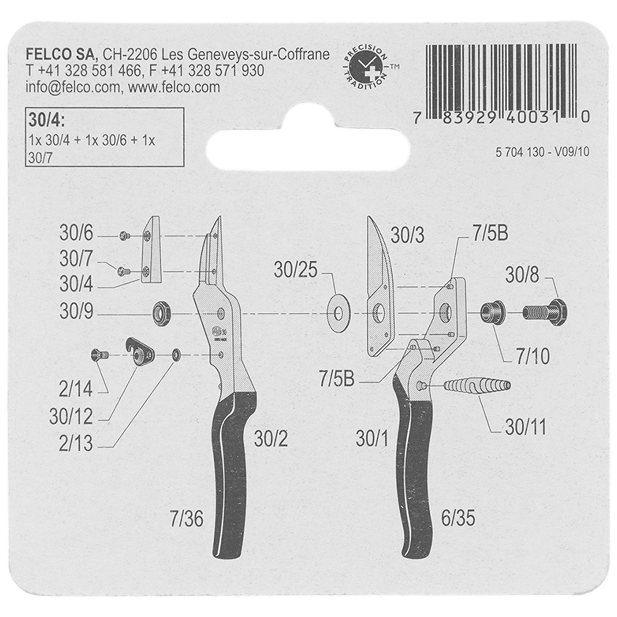 Contrahoja yunque Felco 30