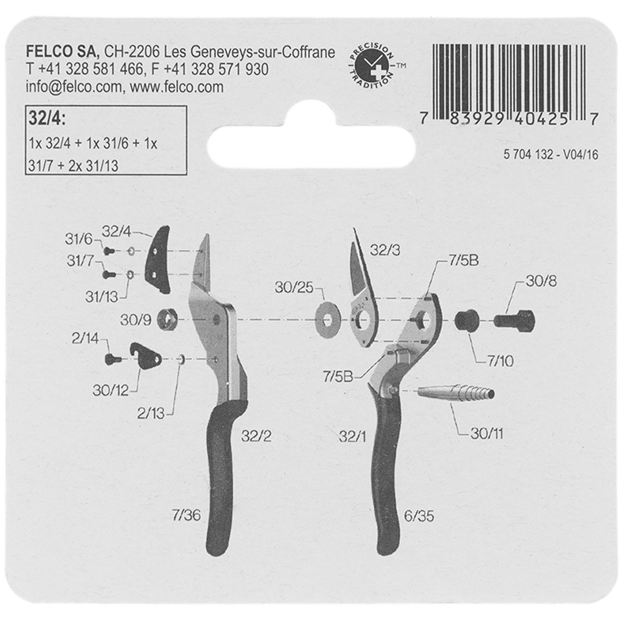 Contrahoja yunque Felco 32