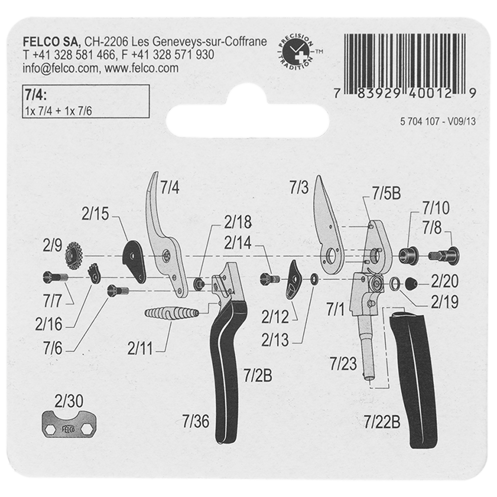 Contrahoja Felco 7